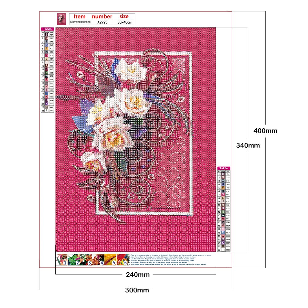 Diamond Painting - Full Round -Flower D