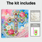 DIY Pearl Painting With Frame - Handmade Self-Adhesive Pearls - Cross (25*25cm)