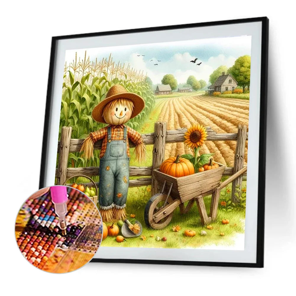 Diamond Painting - Full Round / Square - Autumn Scarecrow