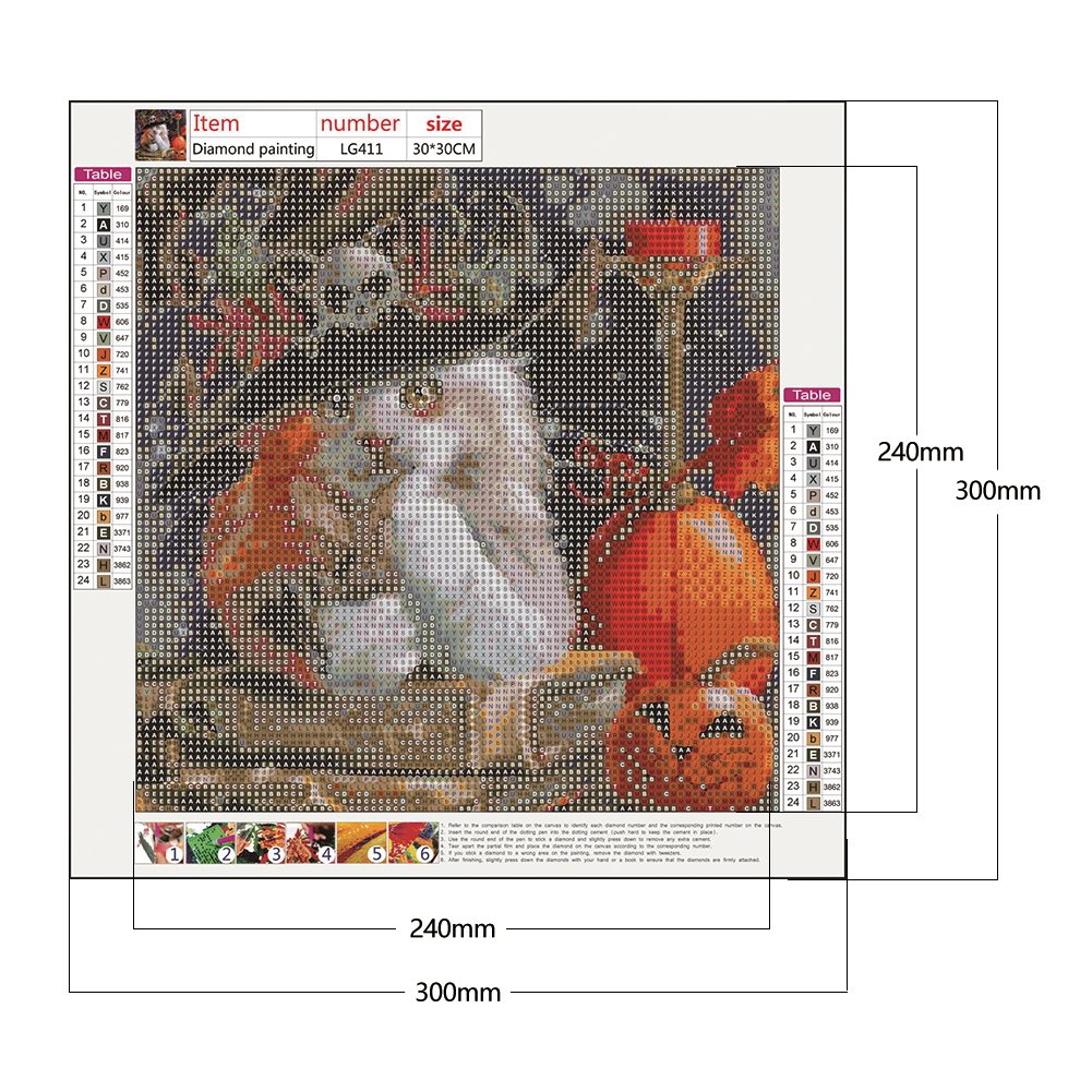 5D DIY Diamond Painting Kit - Full Round - Halloween A