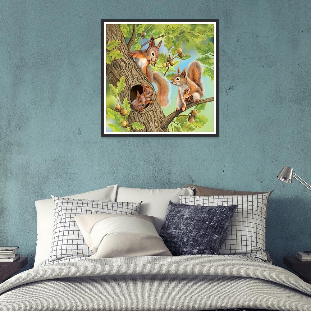 Diamond Painting - Full Round - Squirrels B