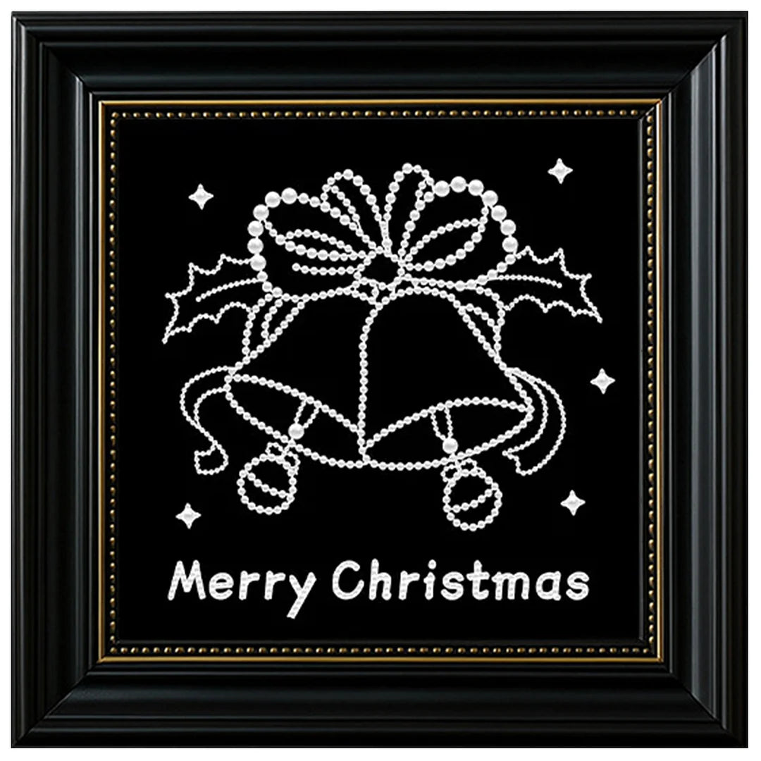 DIY Pearl Painting With Frame - Handmade Self-Adhesive Pearls - Merry Christmas (27*27cm)