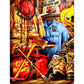 5D Diy Diamond Painting Kit Full Round Beads Fireman Uniform