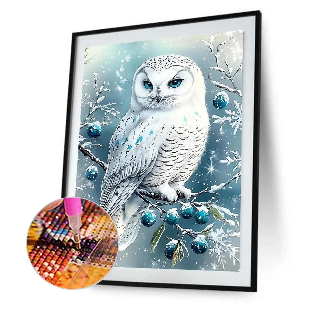 Diamond Painting - Full Round / Square - Owl On Branches