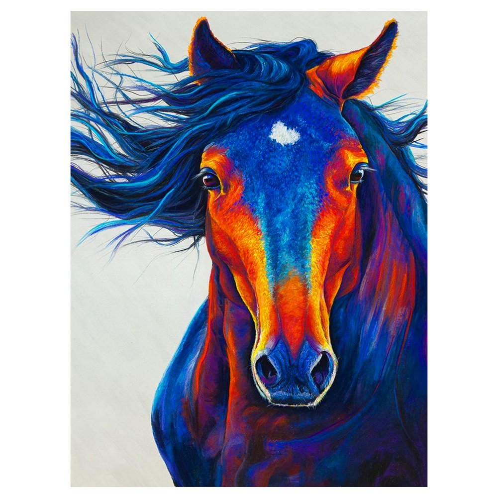 11ct Stamped Cross Stitch Kit Horse Quilting Fabric (36*46cm)