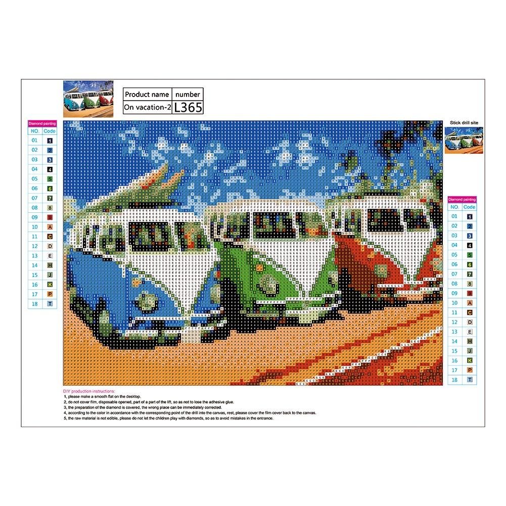 Diamond Painting - Full Round - Bus Station