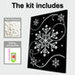DIY Pearl Painting With Frame - Handmade Self-Adhesive Pearls - Snowflake (30*40cm) B