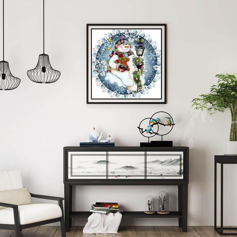 Diamond Painting - Full Round - Snowman B