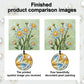 DIY Pearl Painting With Frame - Handmade Self-Adhesive Pearls - Flower (25*25cm) D