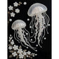 DIY Pearl Painting With Frame - Handmade Self-Adhesive Pearls - Jellyfish (30*40cm) A