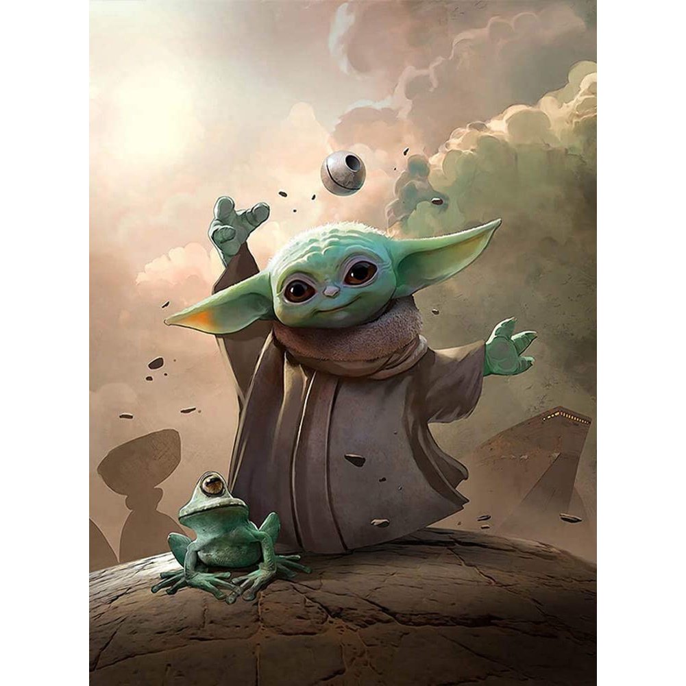 5D Diy Diamond Painting Kit Full Round Beads Yoda