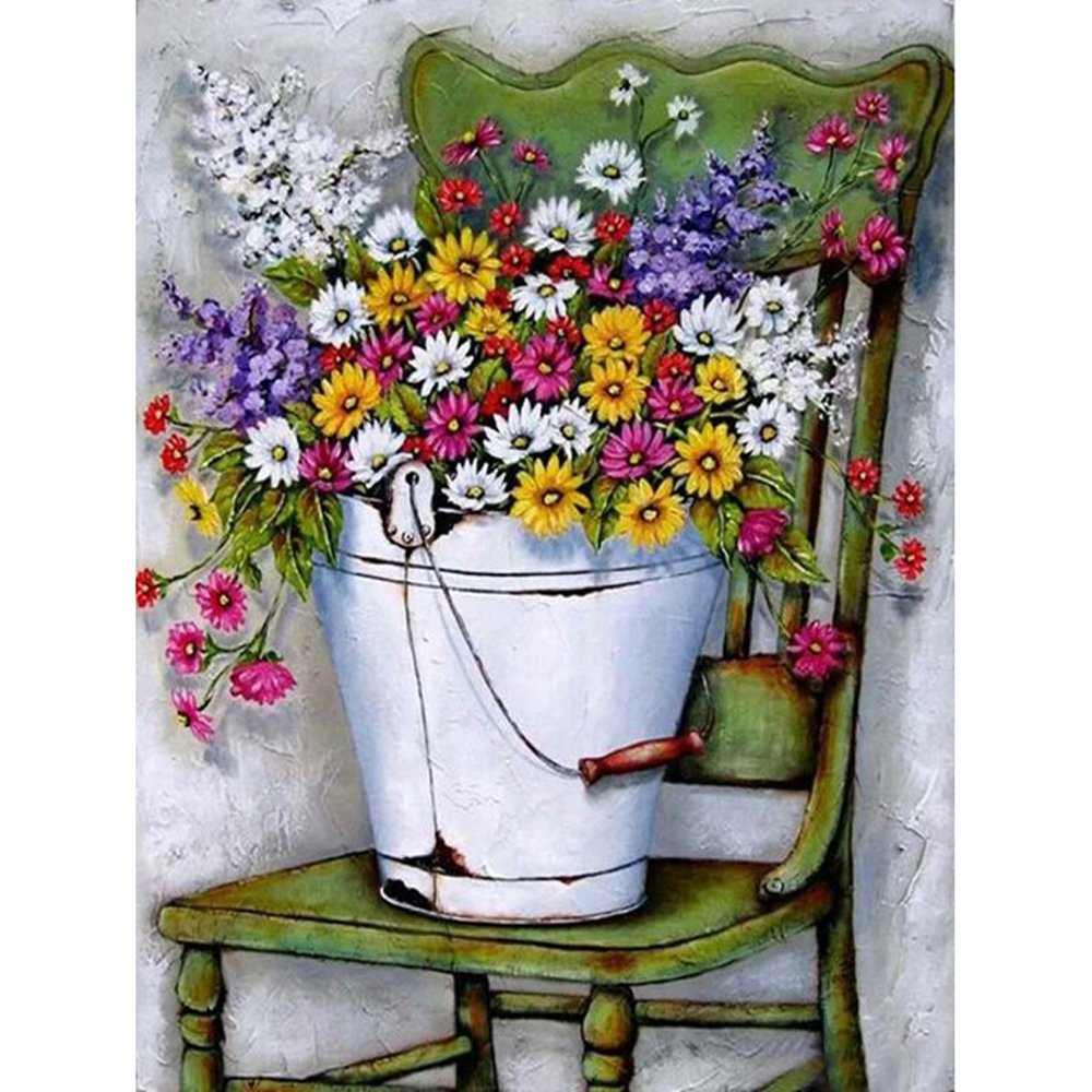 Diamond Paintings Art Full Drill Desk Flower