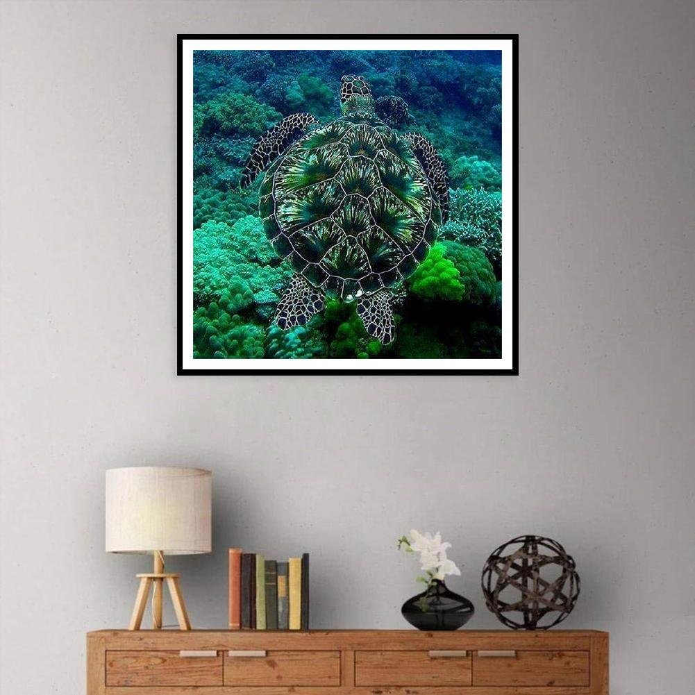 Diamond Painting - Full Round - Swimming Turtle 1