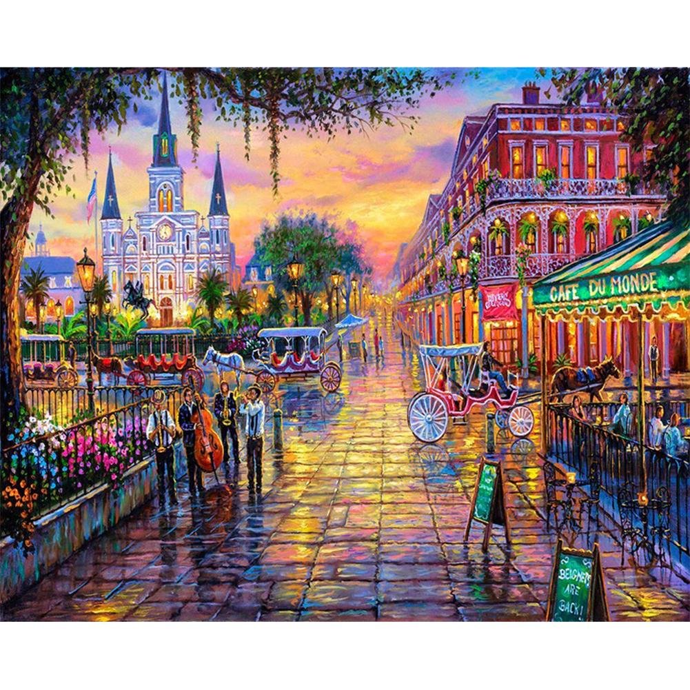 Paint By Number Oil Painting Street View (40*50cm)