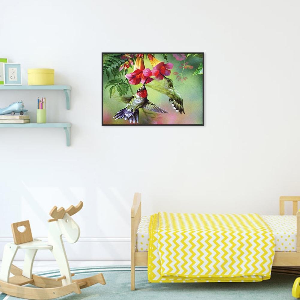 Diamond Painting - Full Round - Spring Bird and Flower