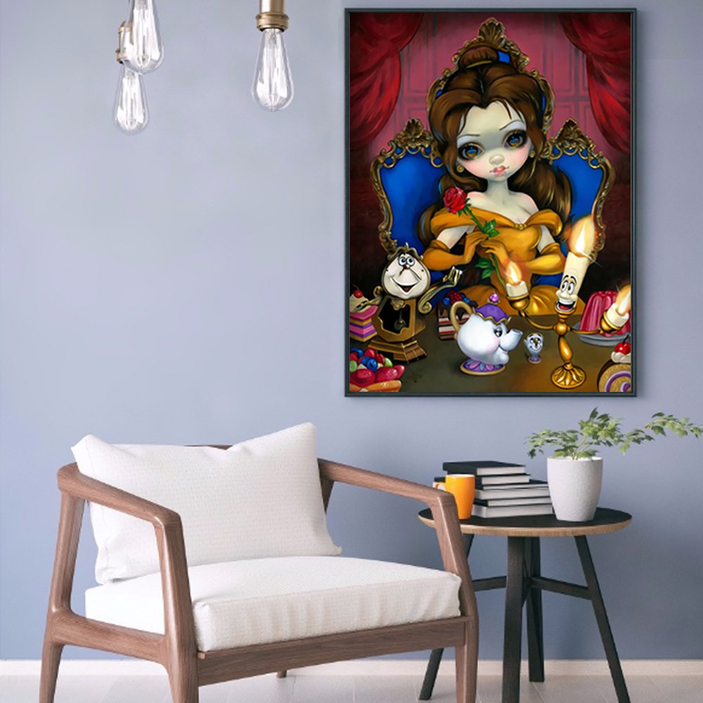 11CT Stamped Cross Stitch - Big Eyes Doll (30*40CM) A