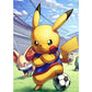 5D Diy Diamond Painting Kit Full Round Beads Pikachu and Football