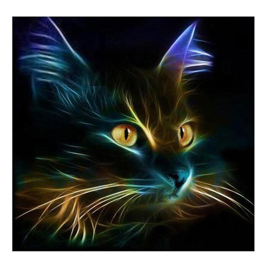 Diamond Painting Partial Round Cat