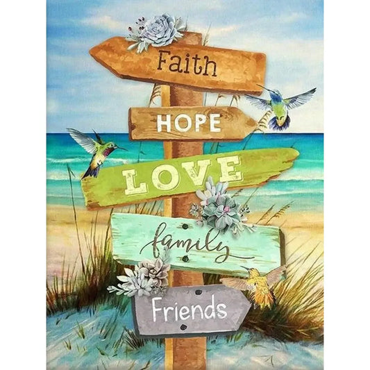 beach sign diamond paitning kit