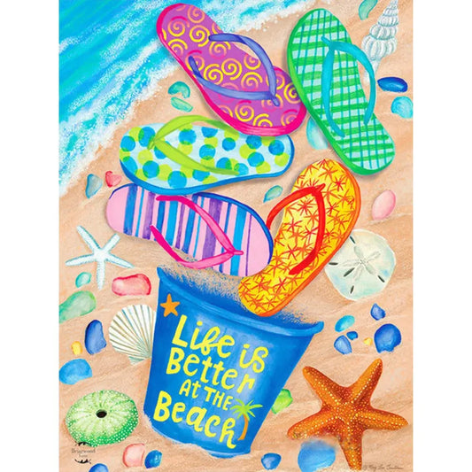 Copy of Diamond painting - Full Round / Square - Beach Slipper F