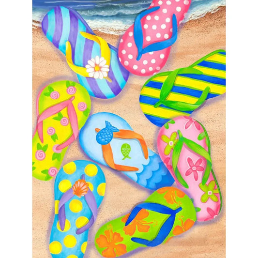 Diamond painting - Full Round / Square - Beach Slipper E