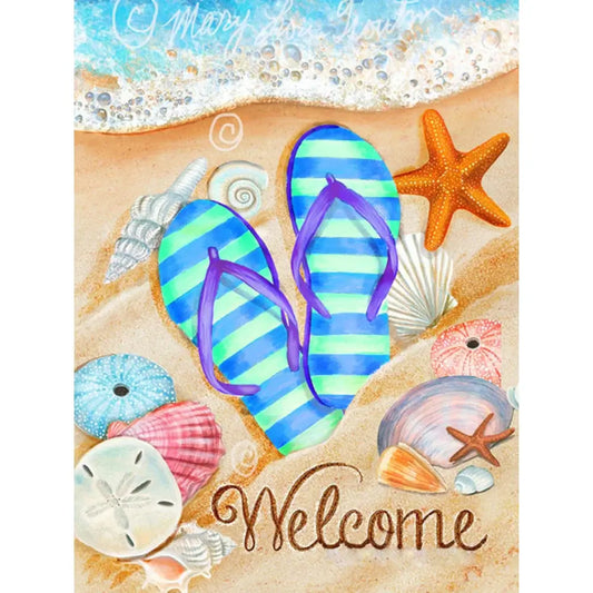 Diamond painting - Full Round / Square - Beach Slipper C