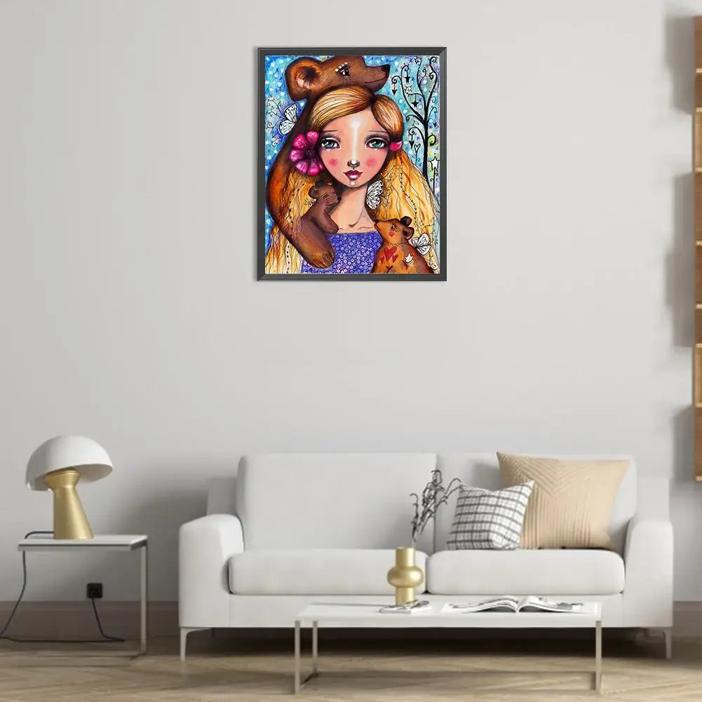 Abstract Girl 5D DIY Diamond Art