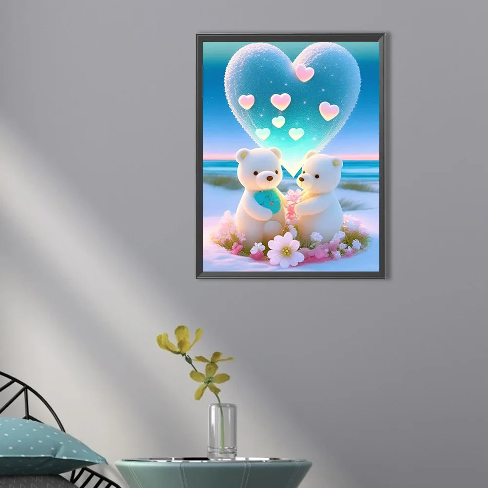 bear couple diamond art