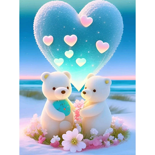 bear couple diamond painting