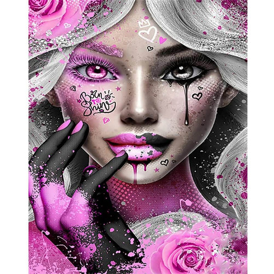 5D DIY Diamond Painting Kit - Full Round / Square - Pink Beauty