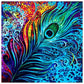beautiful peacock feather diamond painting kit