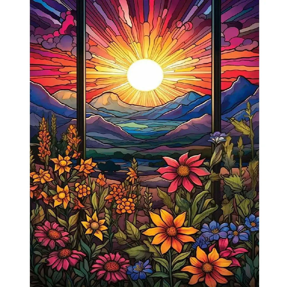 5D DIY Diamond Painting Kit - Full Round / Square - Beautiful Sunrise