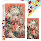 Pink Diamond Painting - Full Square - Beauty & Rabbits (40*70cm)
