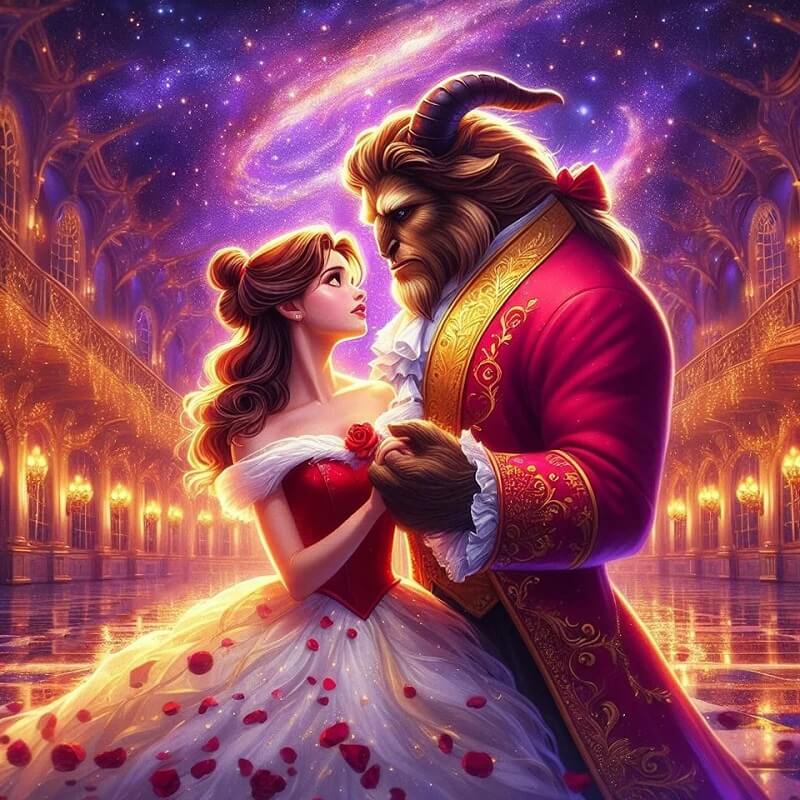 Beauty And The Beast Princess Diamond Painting