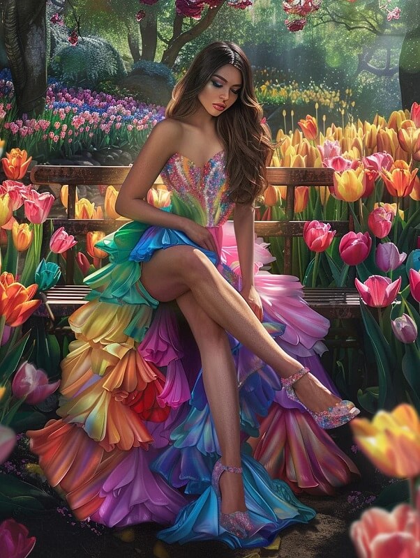 5D DIY Beauty In Garden Diamond Painting