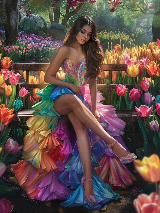 5D DIY Beauty In Garden Diamond Painting