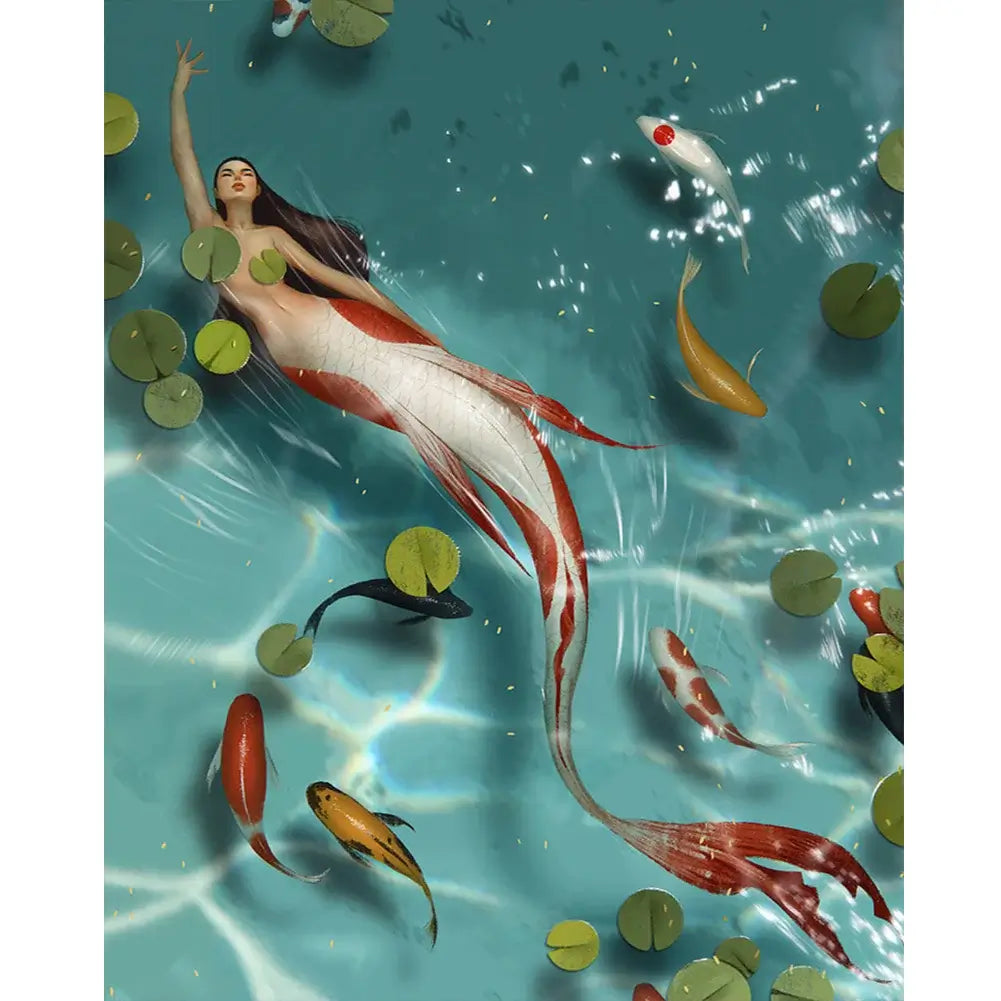 5D DIY Diamond Painting Kit - Full Round / Square - Beauty Koi