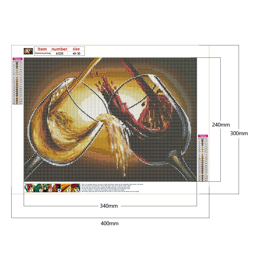 Diamond Painting - Full Round - Wine Glass Cup