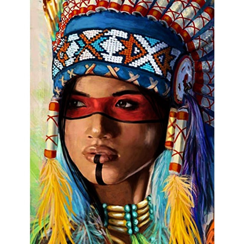  Full Round Drill Diamond Painting Kits Indian Beauty 