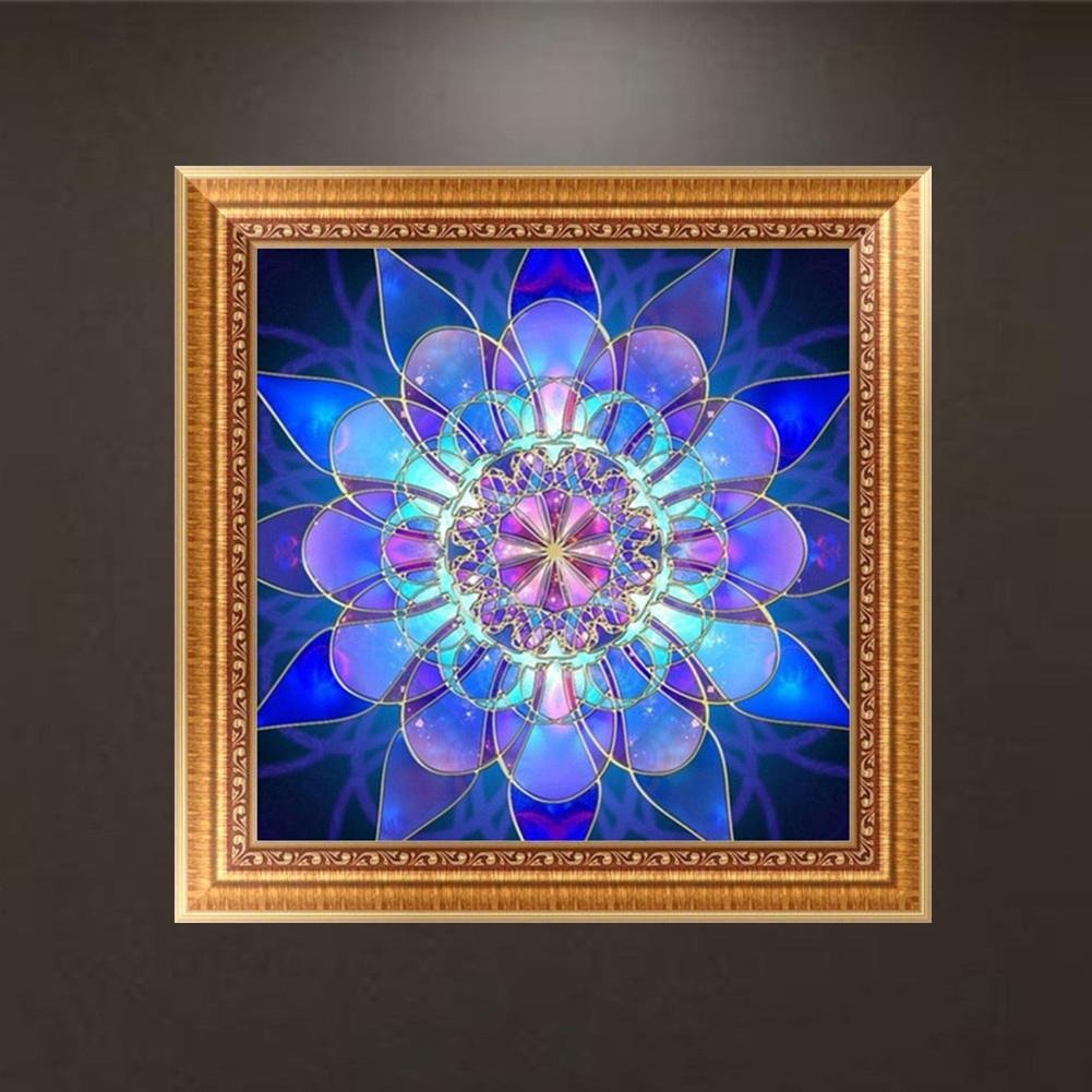 Diamond Painting - Full Round - Blue Dreamy Flower