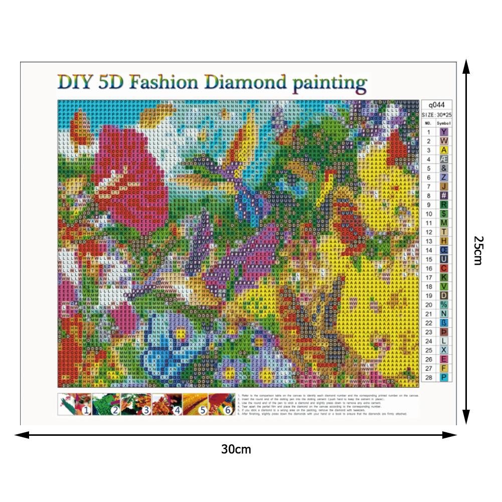 Diamond Painting - Full Round - Birds Flowers A