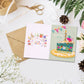 DIY 5D Diamond Painting Happy Birthday Postcard - Cake F
