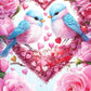Bird Heart diamond art kit