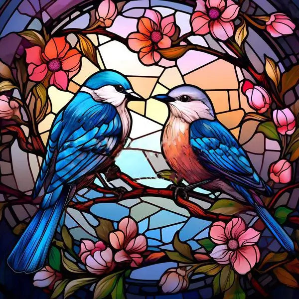 Bird On Branch Diamond Painting