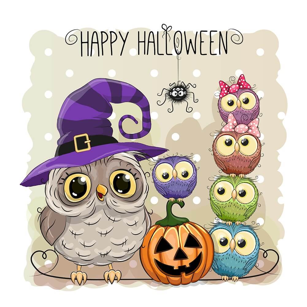 birds halloween diamond painting