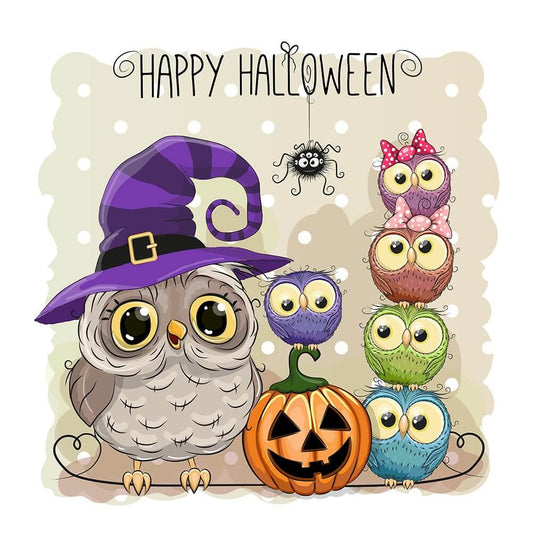 birds halloween diamond painting