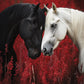 Black And Red Horse diamond art