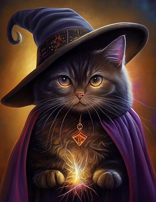 Halloween Black Cat Halloween Diamond Painting