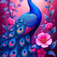 DIY Diamond Painting Kit - Full Round / Square - Blue Peacock