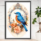 bluebird on flowers 5d diamond painting
